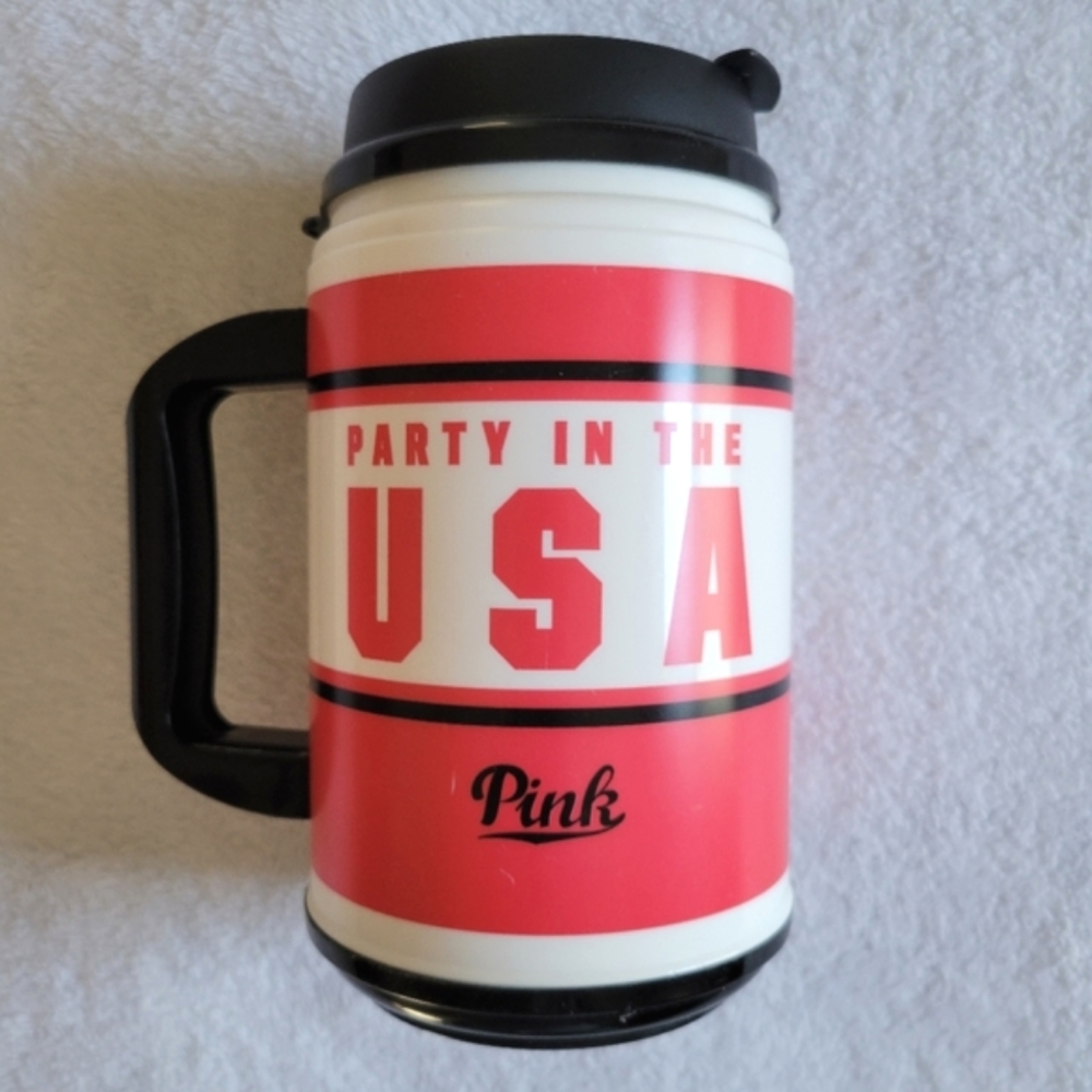 Victoria's secret Pink 'Party in the USA' 24oz travel mug